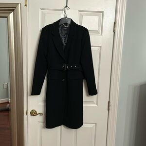 J. Crew Black Belted Lady Day Coat, size 8